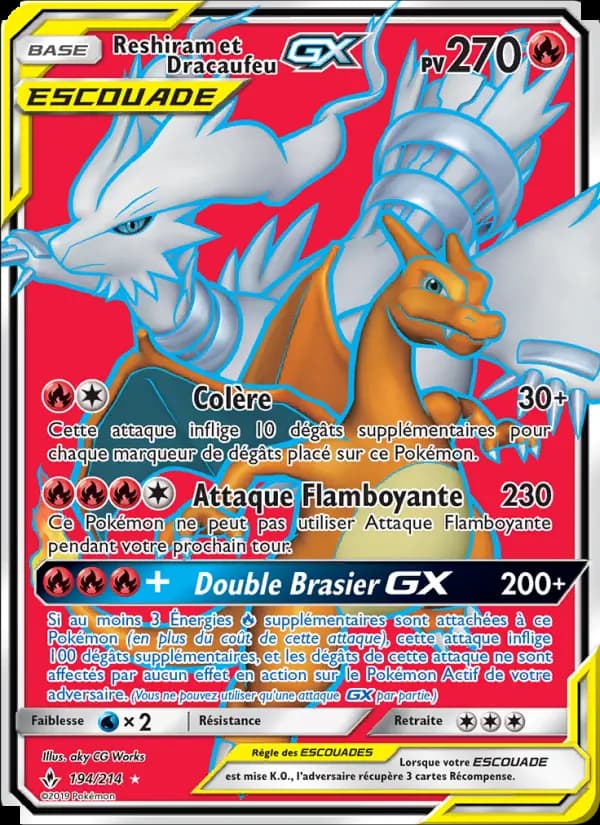 Reshiram et Dracaufeu GX
