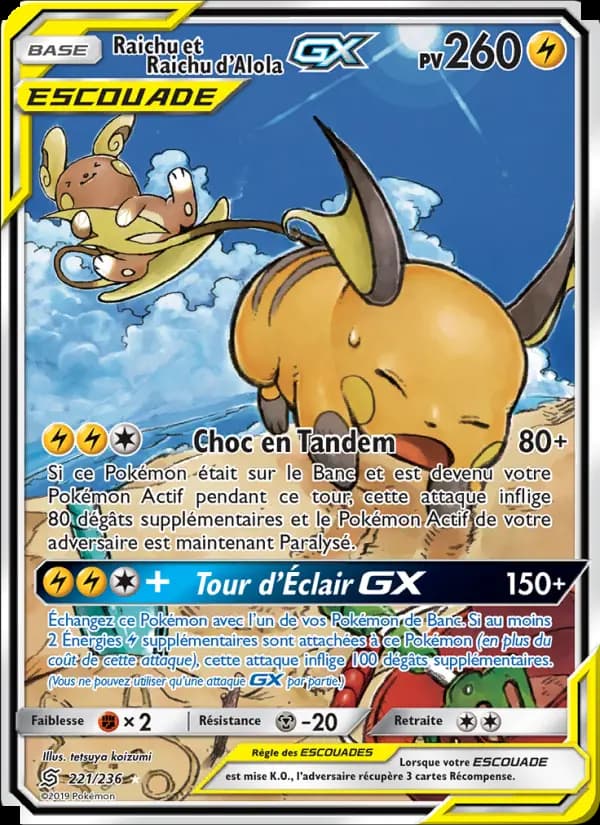 Raichu et Raichu d’Alola GX