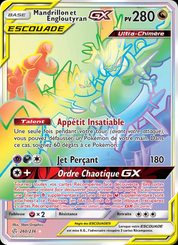 Mandrillon et Engloutyran GX