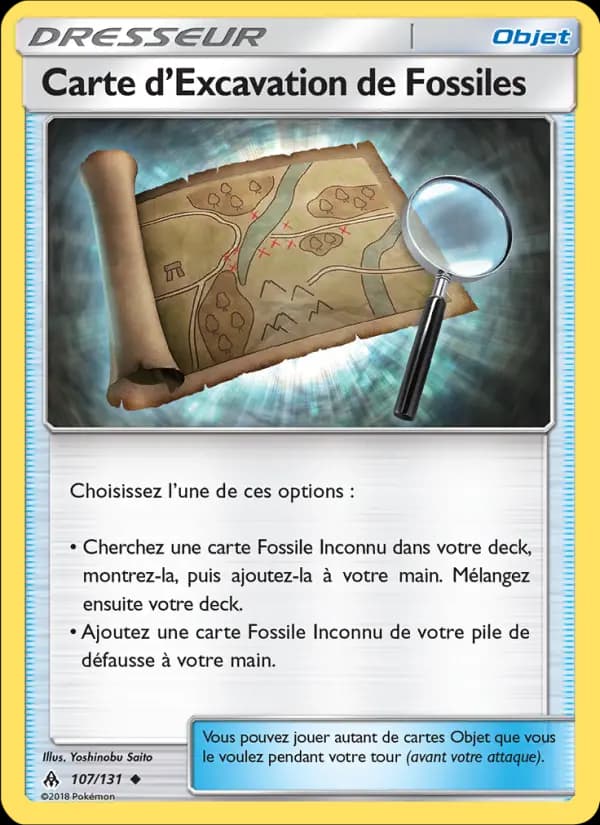 Carte d’Excavation de Fossiles